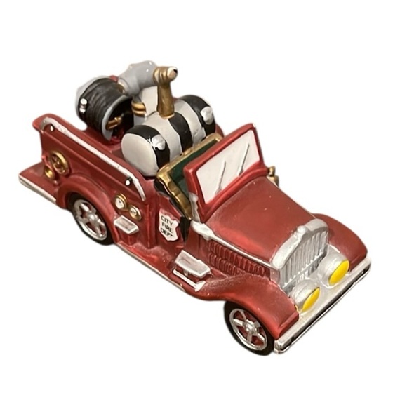 Dept 56 dark red porcelain fire truck hv series 1991 - Picture 1 of 9